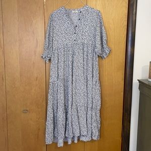 Cheetah heart mid length dress